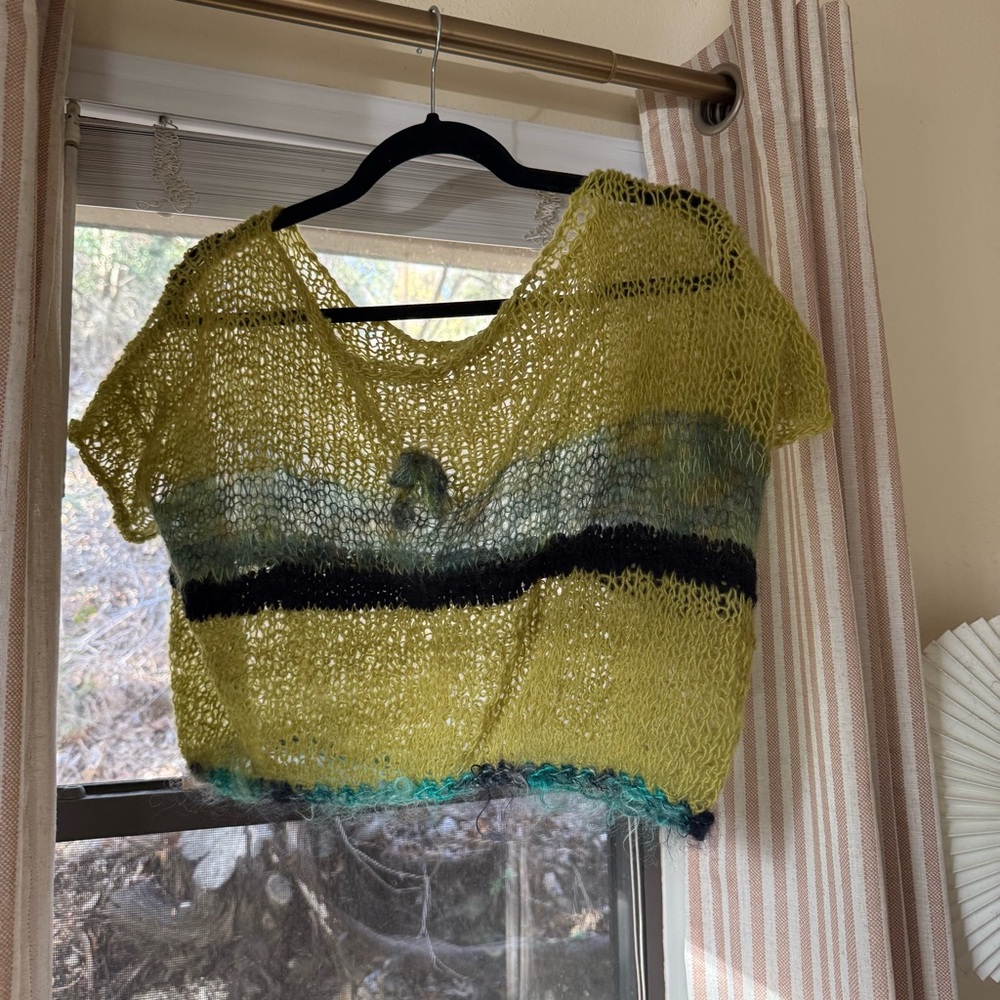 Handmade Knit Cropped Sweater